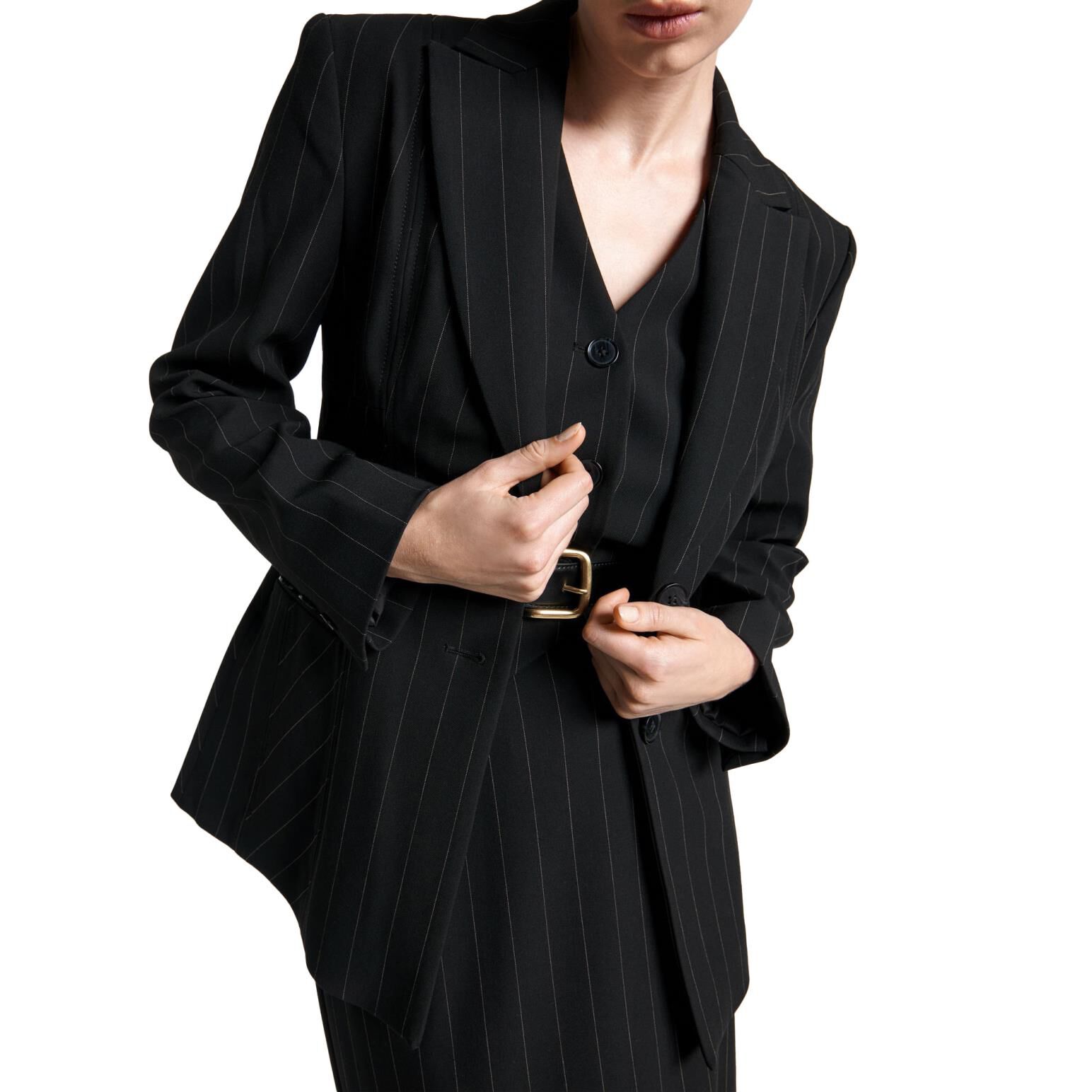 Cue Pinstripe Tailored Blazer Ballantynes Department Store